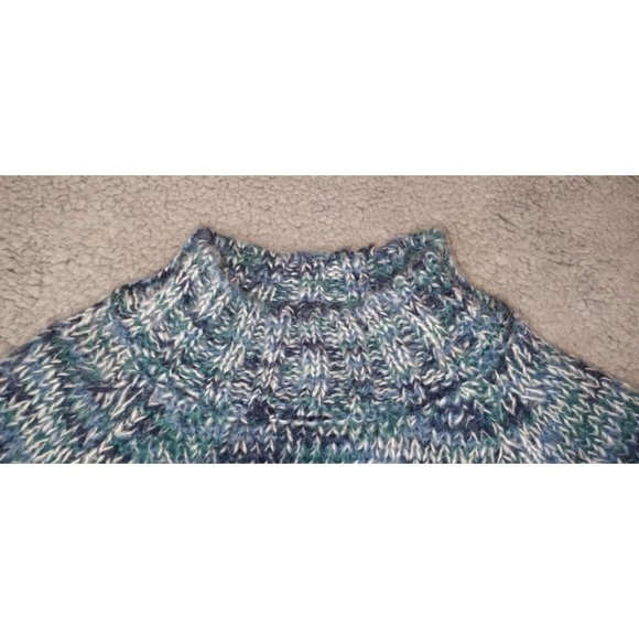 a.n.a A New Approach Womens XS  Mock Neck Sweater Blue Spacedye - Picture 2 of 16